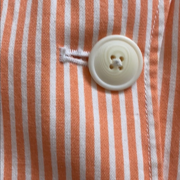 Old Navy peach white vertical striped blazer M/L - Picture 3 of 5